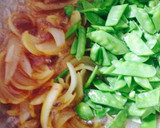 シャキッ絹さやとしんなり玉ねぎの卵とじ作り方5写真