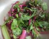 厚揚げと赤軸ほうれん草　和風カレーあん作り方3写真