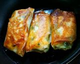 ほうれん草と鮭チーズ春巻き作り方9写真