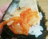 サラダチキンとキムチの手巻き寿司作り方3写真