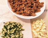 肉そぼろとコロコロチーズの☆手巻き寿司作り方8写真