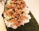 肉そぼろとコロコロチーズの☆手巻き寿司作り方12写真