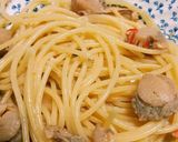 簡単⭐ホタテのアヒュージョパスタ作り方2写真
