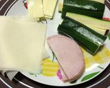 熱々★ズッキーニのハムチー春巻★作り方1写真
