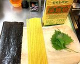 ☆彡黒のりと大葉の和風パスタ☆彡作り方1写真