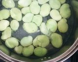 新じゃがとそら豆とベーコンのバター煮作り方2写真