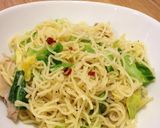 春キャベツのペペロンチーノ風焼きそば作り方4写真