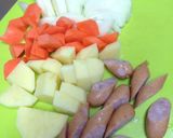 カレールウで簡単！豆乳カレーシチュー作り方1写真