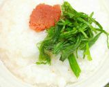 残りご飯で♡明太子と大葉のお粥♪作り方4写真