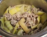 夕食弁当♪絶品♪豚肉と淡竹と油揚げの煮物作り方5写真