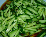 簡単♪鶏ささみとキュウリ きのこの酢の物作り方10写真
