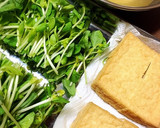 簡単！厚揚げの豆苗あんかけ作り方1写真