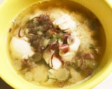 鰤の白子とみょうがのお味噌汁★作り方4写真