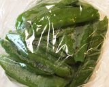★常備菜★レンジで簡単絹さやの胡麻和え作り方1写真