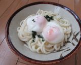 温泉卵で釜玉うどん!木の芽香味油で香り↑作り方3写真