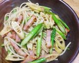 簡単♪アスパラと古参竹の和風スパ♥作り方5写真