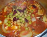 簡単！野菜と豆と豚肉のトマト煮込み♡作り方6写真