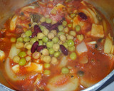 簡単！野菜と豆と豚肉のトマト煮込み♡作り方6写真