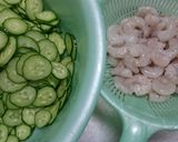 簡単・糖質制限！胡瓜・海老のナムル！作り方1写真