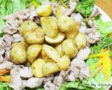 コロッと♪素揚げ新じゃがお好み焼き風作り方4写真