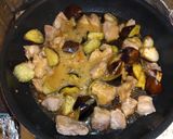 茄子と鶏肉の照り煮作り方5写真