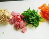 切り干し大根のナポリタン風♪作り方1写真