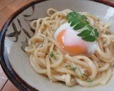 温泉卵で釜玉うどん!木の芽香味油で香り↑作り方7写真