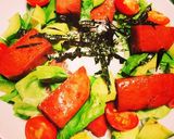 お手軽カフェ飯♪アボカドスパム丼♪作り方4写真