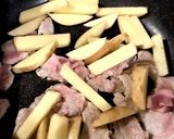 あさりと豚肉、新じゃがの炒め蒸し作り方4写真