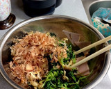 つまみ菜としめじの和え物作り方6写真