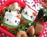 X'mas雪だるまキティ　キャラ弁作り方6写真