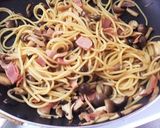 しめじとベーコンの和風パスタ作り方3写真