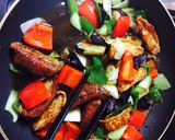 余った野菜と餃子で南蛮風甘酢餡掛け作り方4写真