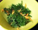 人参の葉のかき揚げ (小麦粉と水だけ)作り方2写真