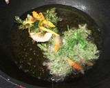 人参の葉のかき揚げ (小麦粉と水だけ)作り方7写真