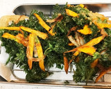 人参の葉のかき揚げ (小麦粉と水だけ)作り方9写真