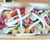 美肌野菜ズッキーニのベーコンチーズ焼き作り方2写真