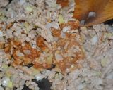 筍入り肉味噌でレタスご飯♪作り方3写真