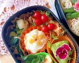ビーフン弁当†アスパラ十字架†作り方2写真