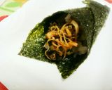 さきいかと高菜漬けのおつまみ手巻き♪作り方3写真