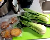 ちんげん菜とさつま揚げの煮物作り方1写真