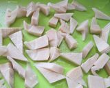 筍と小松菜と鶏肉のオイスターソース炒め作り方2写真