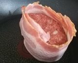 簡単！ヘルシーベーコン巻チーズハンバーグ作り方5写真