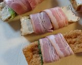 厚揚げの肉巻きガリソース＆ベーコン巻き作り方3写真