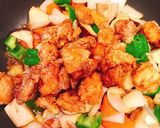 野菜たっぷり！唐揚げの甘酢炒め作り方5写真