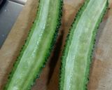 レンジで簡単！ゴーヤとむね肉の挟み蒸し作り方4写真