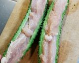 レンジで簡単！ゴーヤとむね肉の挟み蒸し作り方5写真