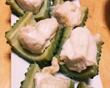 レンジで簡単！ゴーヤとむね肉の挟み蒸し作り方8写真