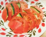 冷やしトマトの大葉と塩昆布のドレッシング作り方1写真