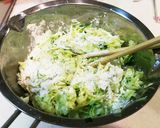 キャベツと桜えびの山芋トロトロ焼き作り方2写真